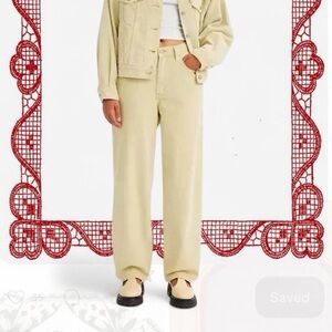 Levi’s chunky corduroy light pastel green NWT limited edition mushroom pants